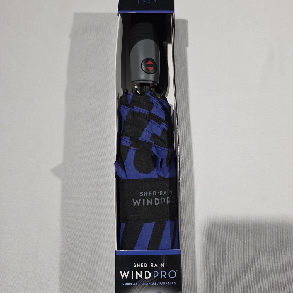 ShedRain WindPro Blue and Black Umbrella